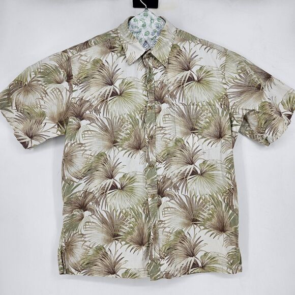 Cooke Street Shirt Mens Large Hawaiian Short Sleeve Button Up All Over Print - Picture 1 of 10